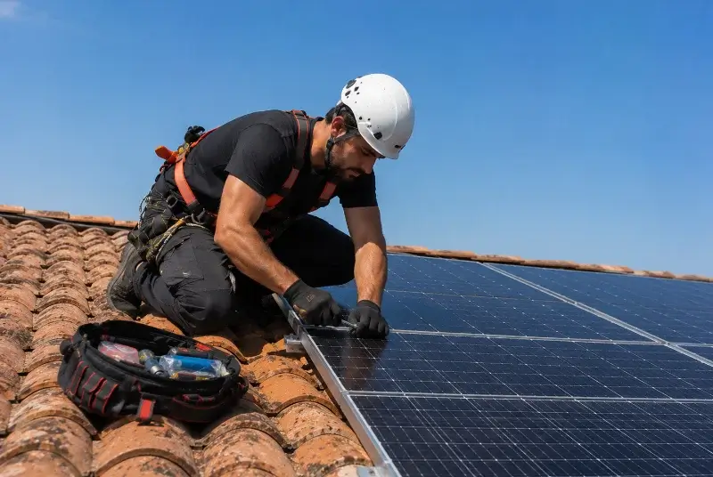 Maintenance et monitoring de panneaux solaires à Oupia